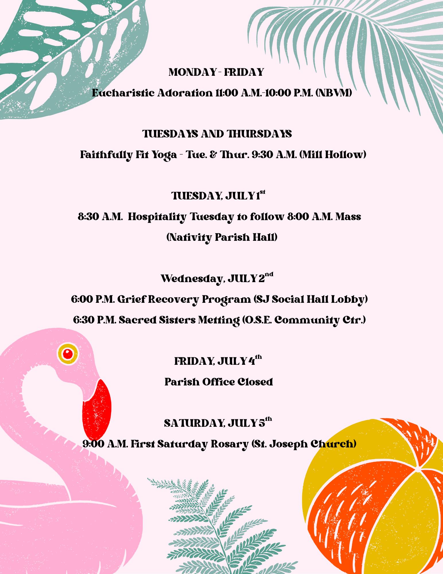 Retro Colorful Red and Yellow Illustrated Pool Summer Party Flyer