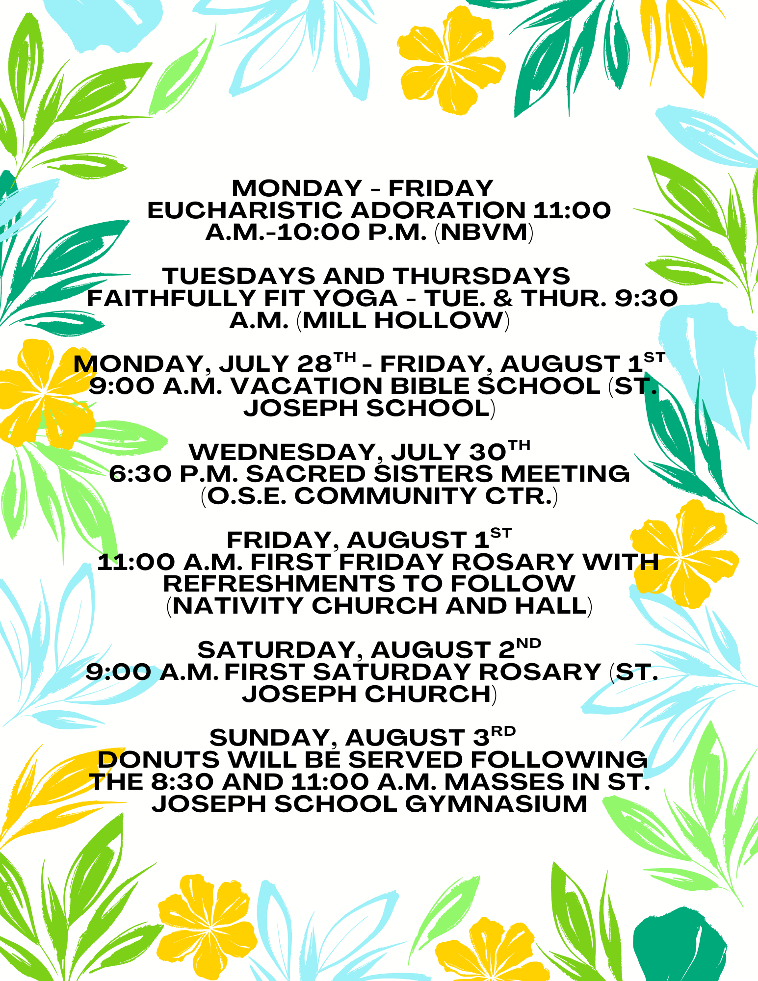 Green and Yellow Floral Summer Picnic Event Flyer (1)